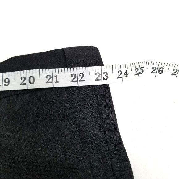 GS Mens Dress Pants 46/30 Charcoal Black Wool Blend Professional Business Formal - Picture 7 of 9